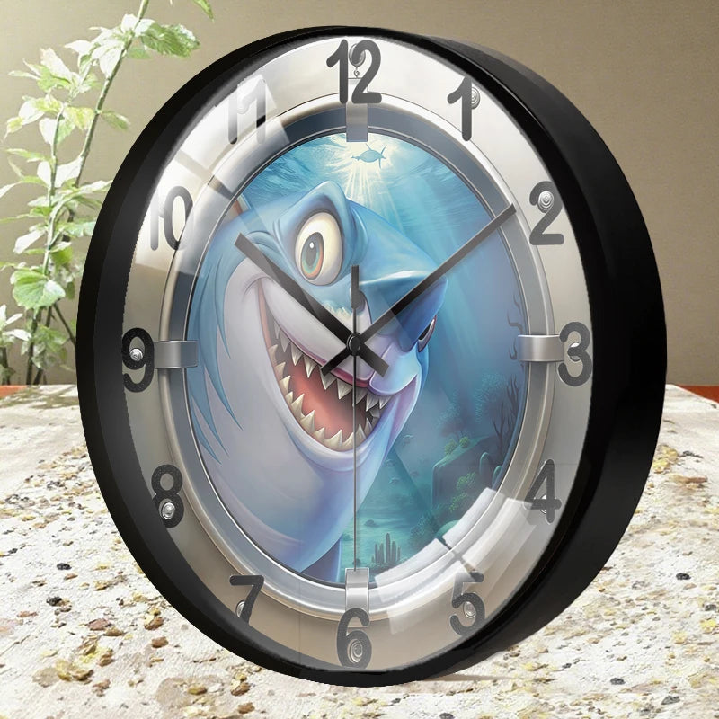 Horloge requin cartoon