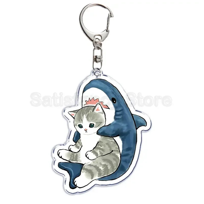 Porte-clés chat requin