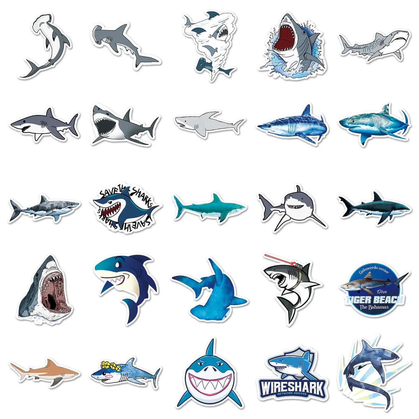 Stickers impermeables requin