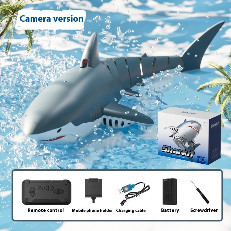 Requin télécommandé à jet d’eau avec caméra
