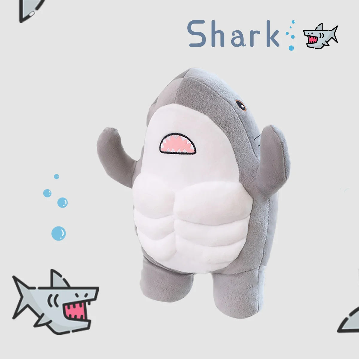 Peluche shark muscle