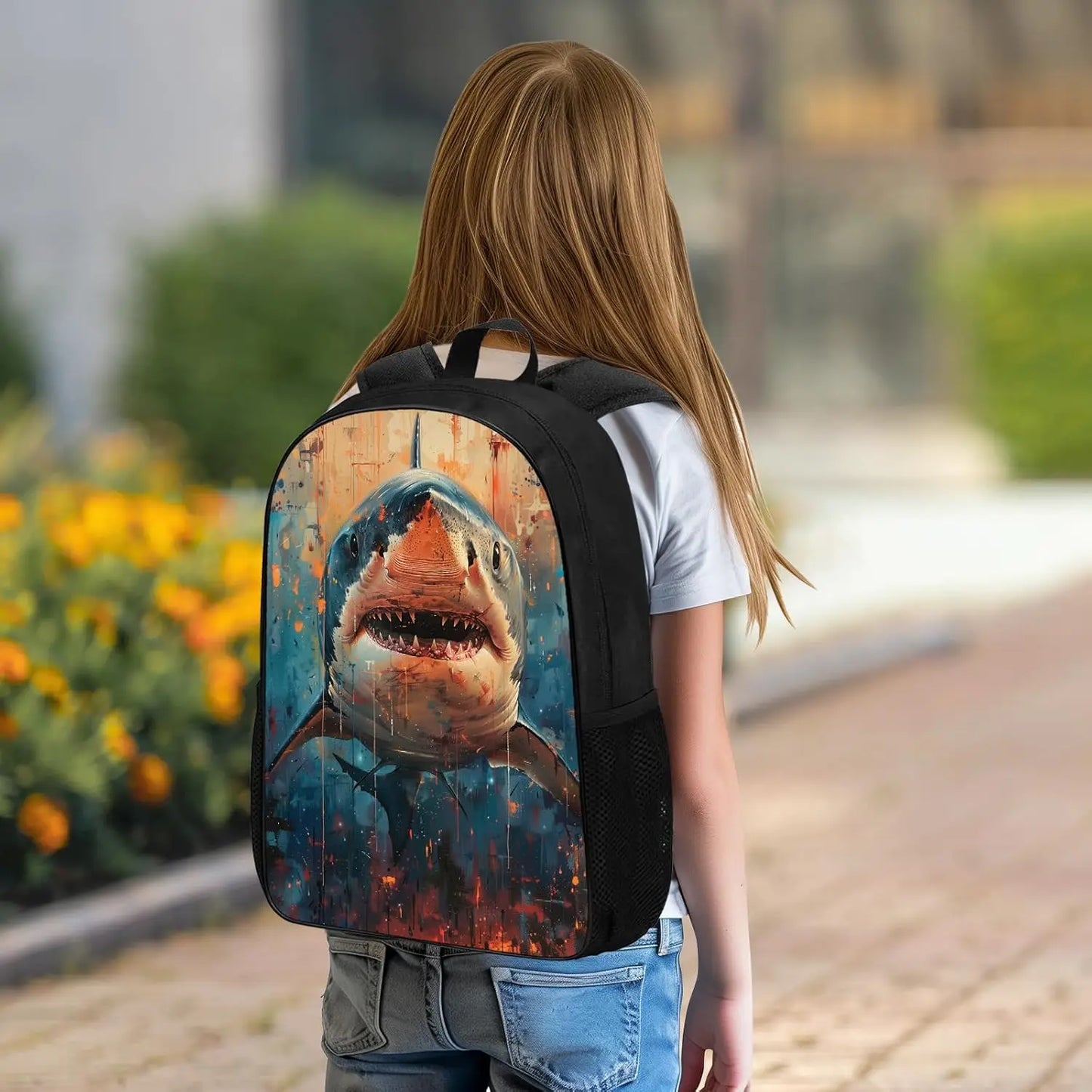 Sacs à dos requin 3d réaliste