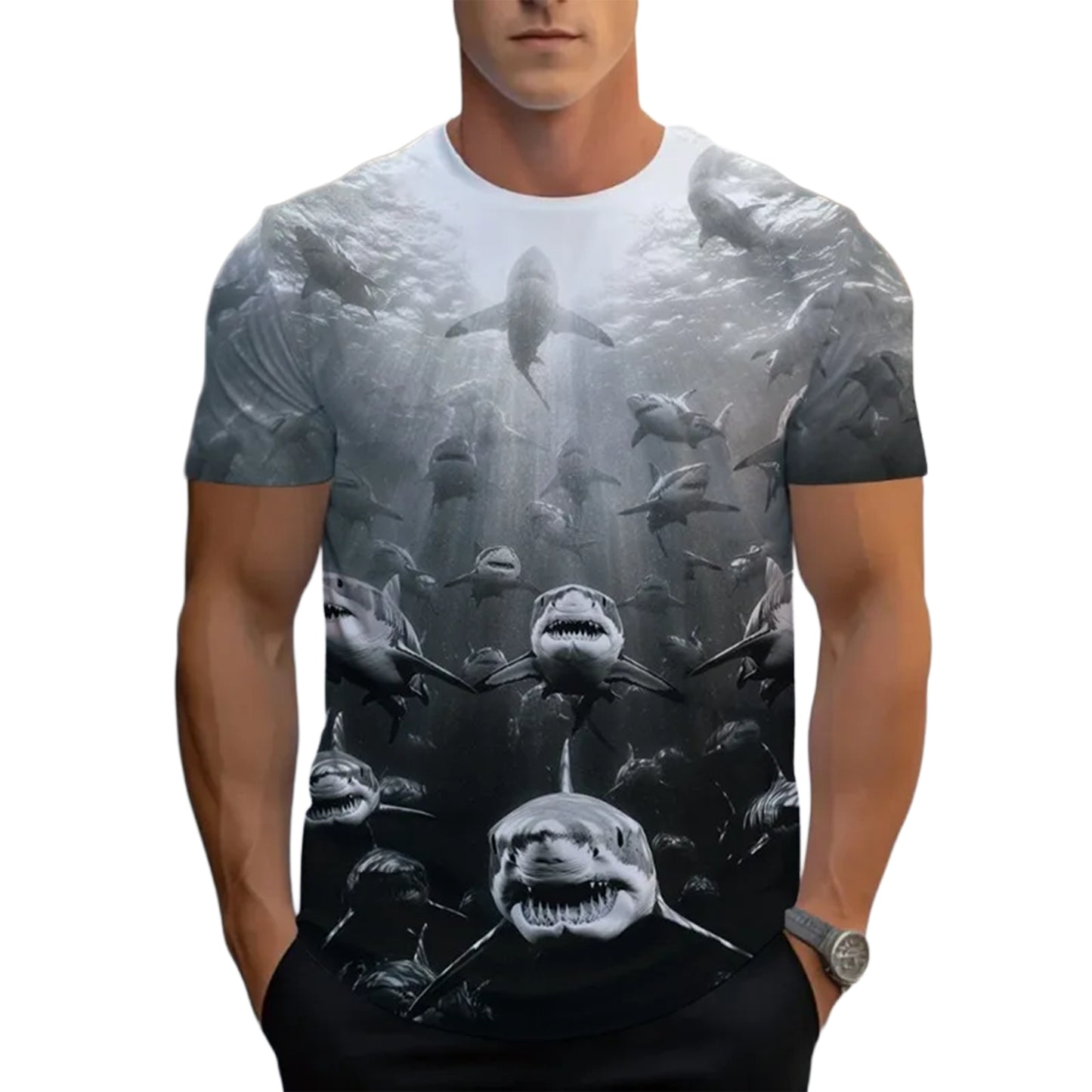 T shirt requin danger