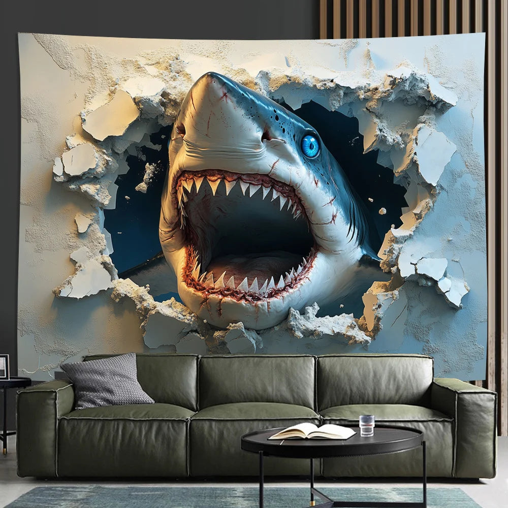 Tableau requin 3d