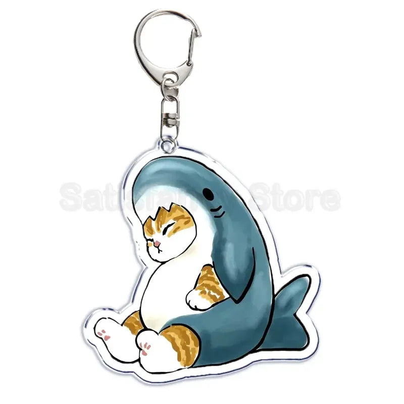 Porte-clés chat requin