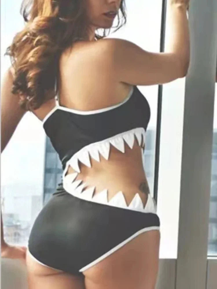 Maillot de bain 1 pièce femme requin