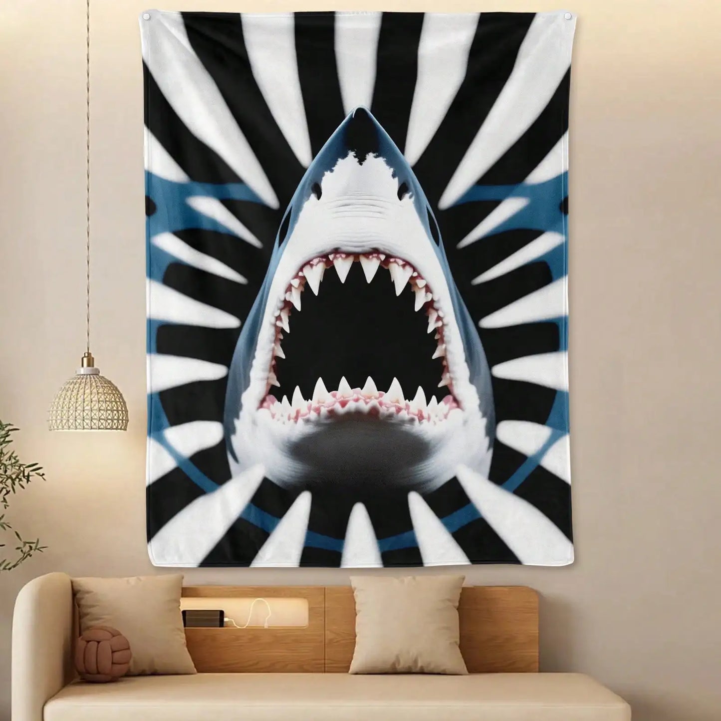 Plaid tete de requin