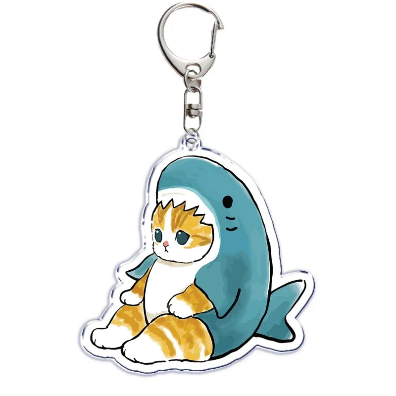 Porte-clés chat requin