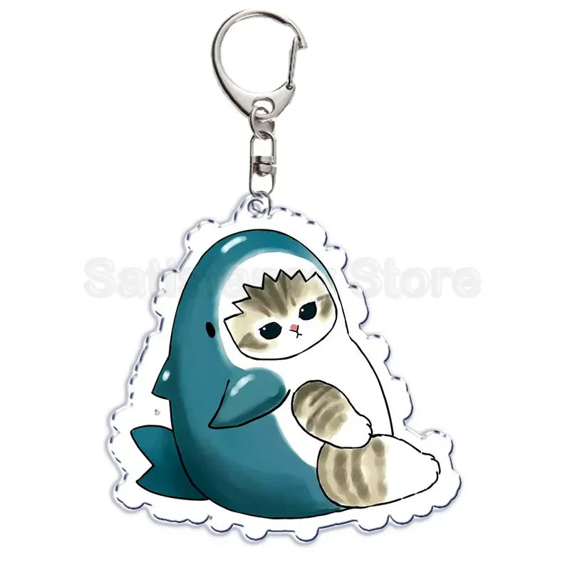 Porte-clés chat requin