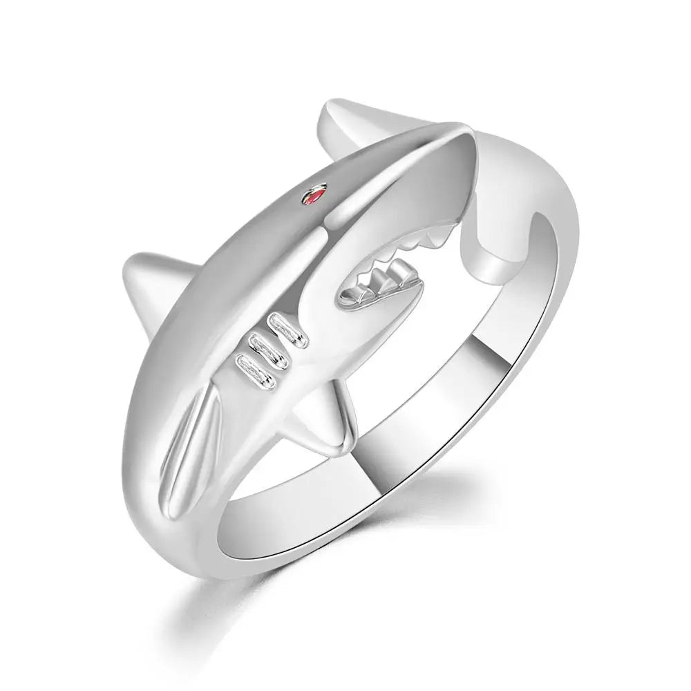 Bague requin femme