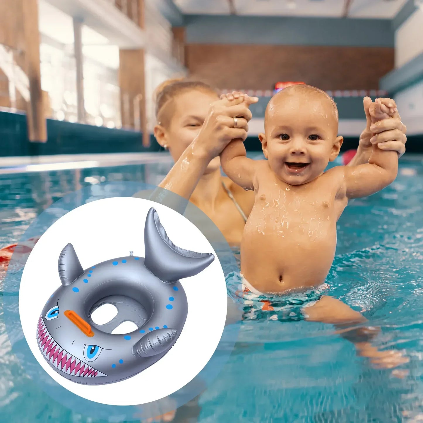 Bouée requin gonflable enfant