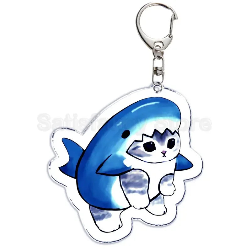 Porte-clés chat requin