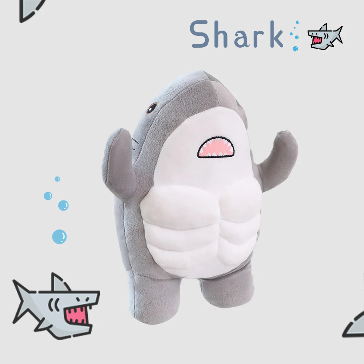 Peluche shark muscle