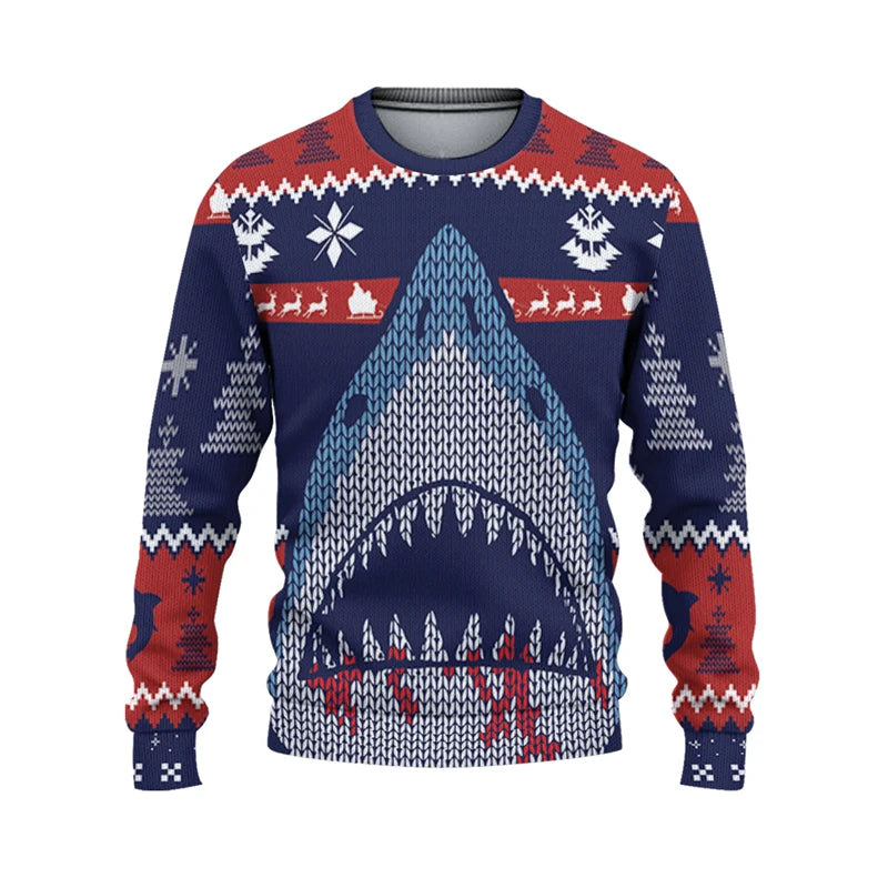 Pull requin de noël