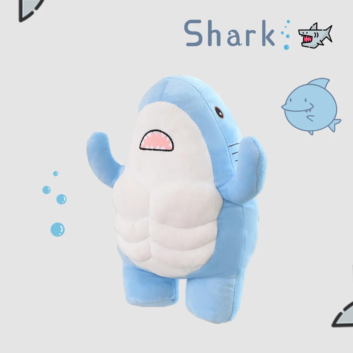 Peluche shark muscle