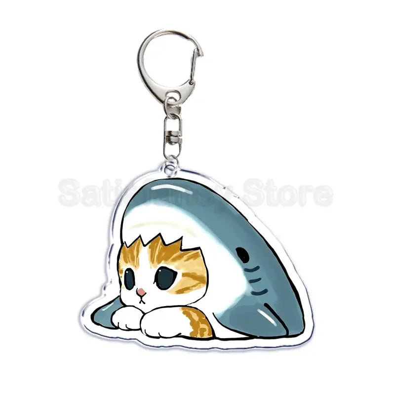 Porte-clés chat requin