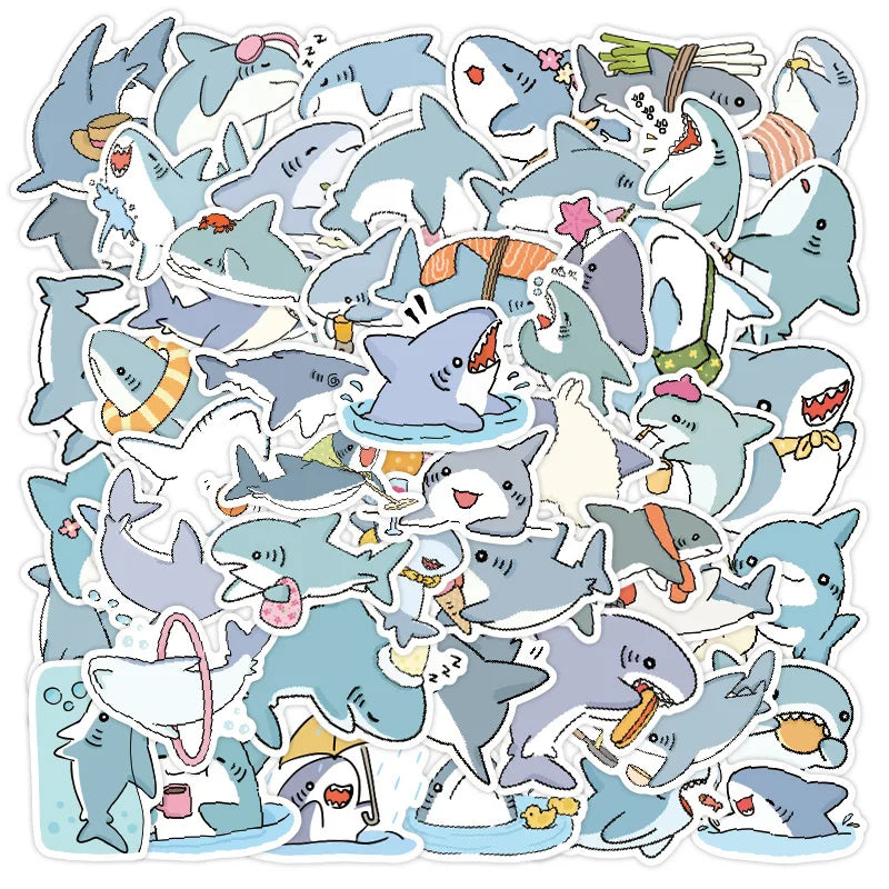 Stickers requin kawaii