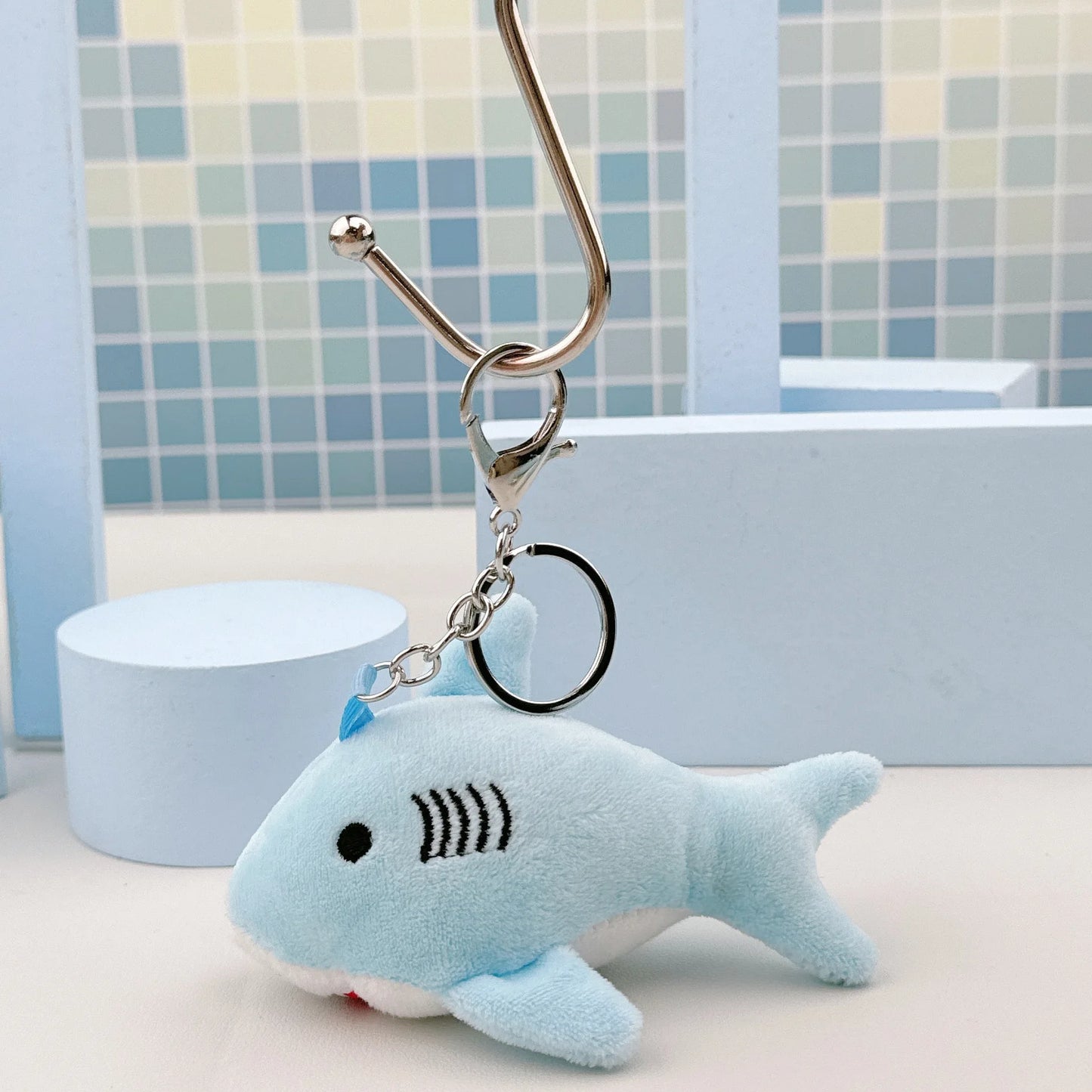 Porte-clés peluche requin