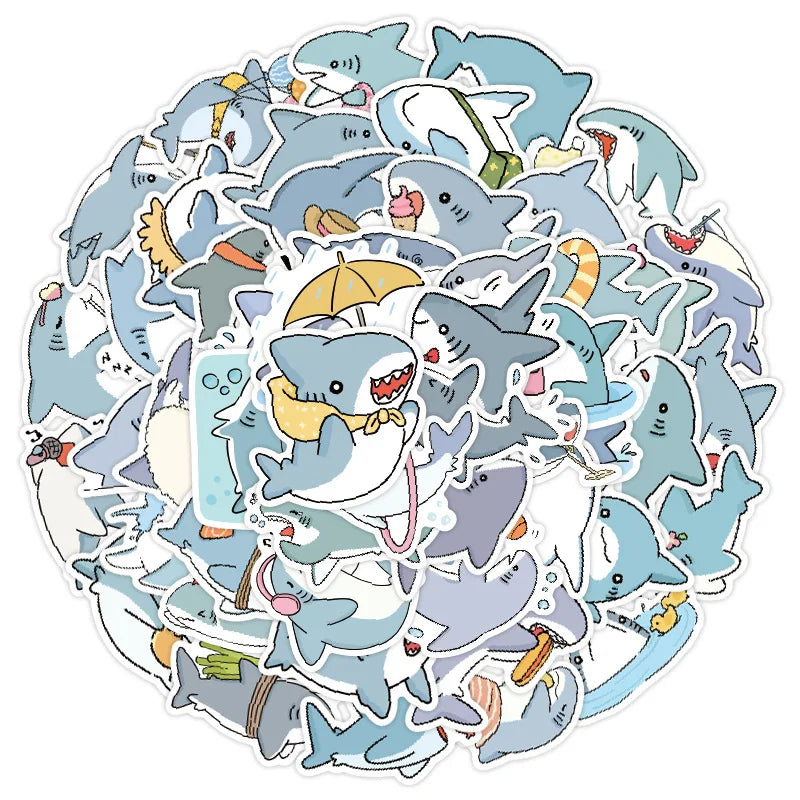 Stickers requin kawaii