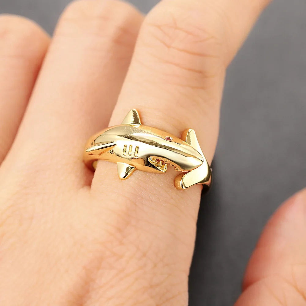 Bague requin femme