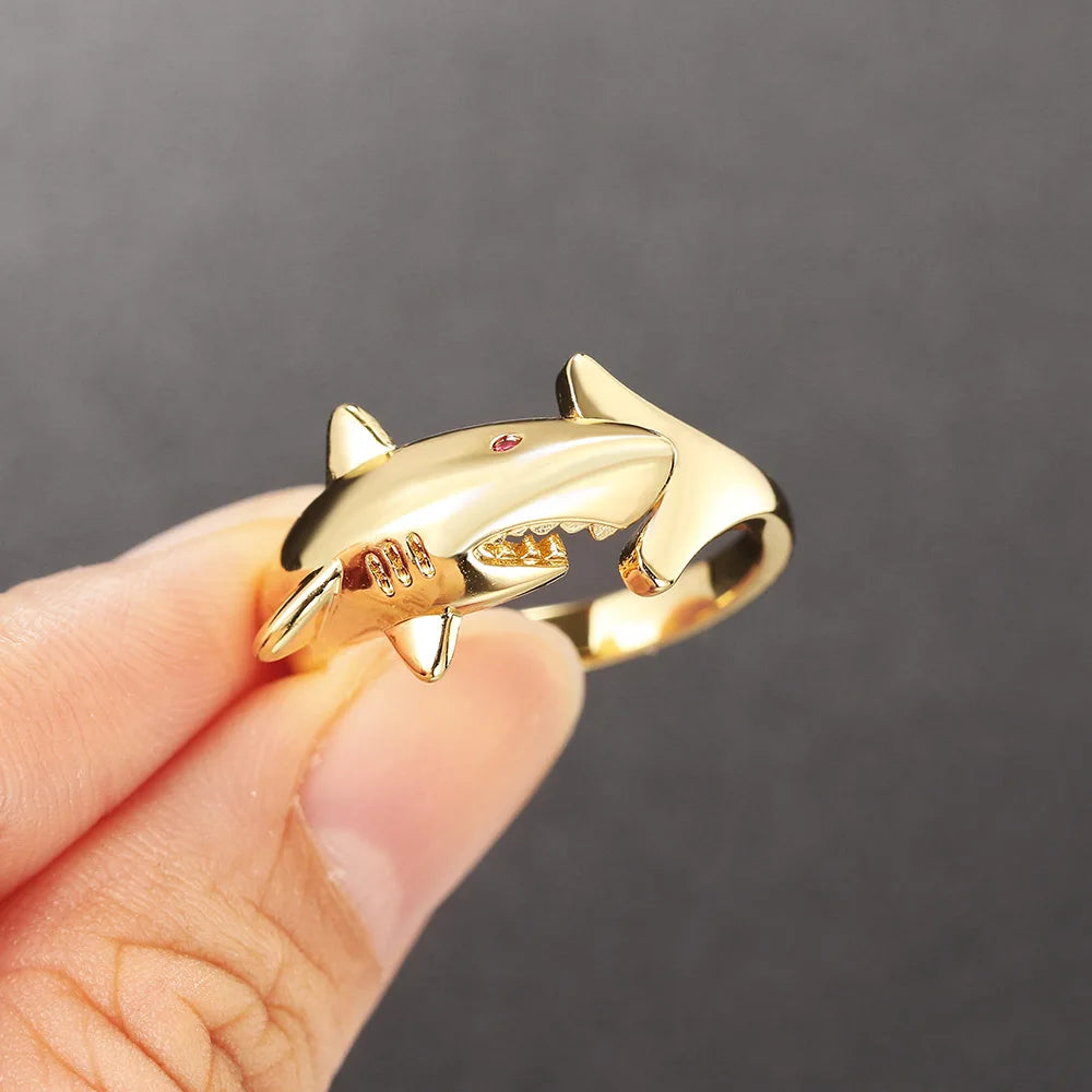 Bague requin femme