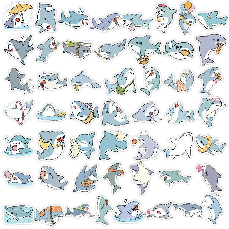 Stickers requin kawaii