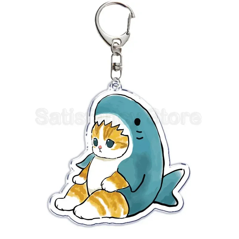 Porte-clés chat requin