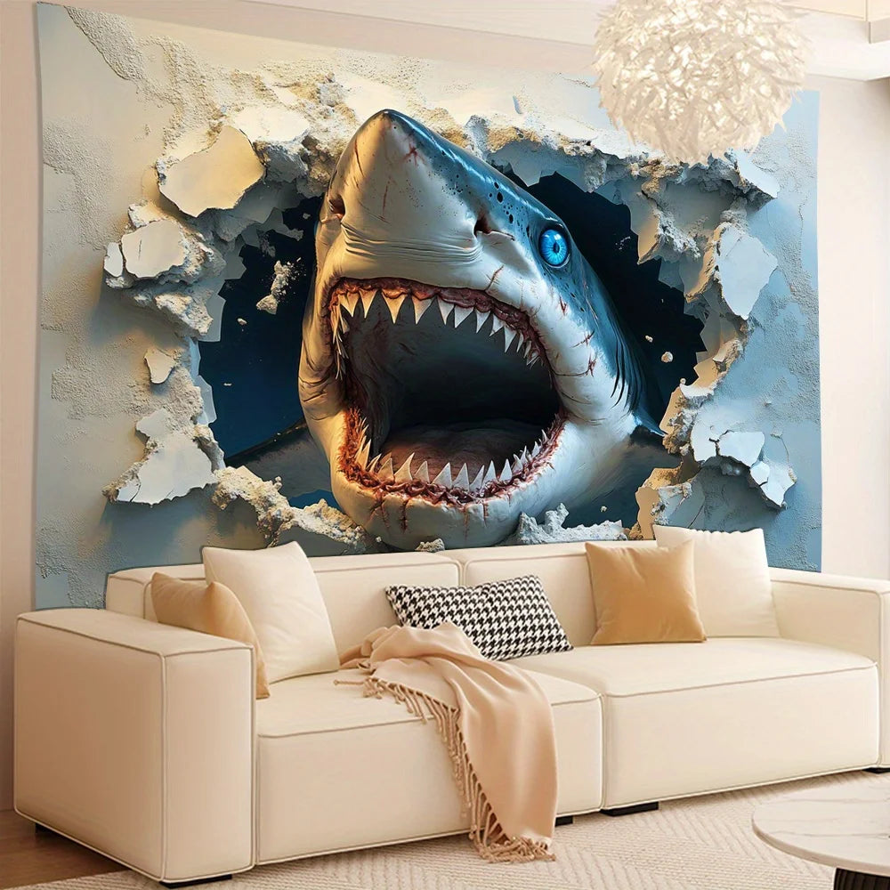 Tableau requin 3d