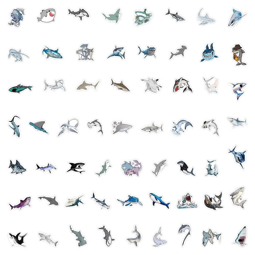 Stickers cartoon requin