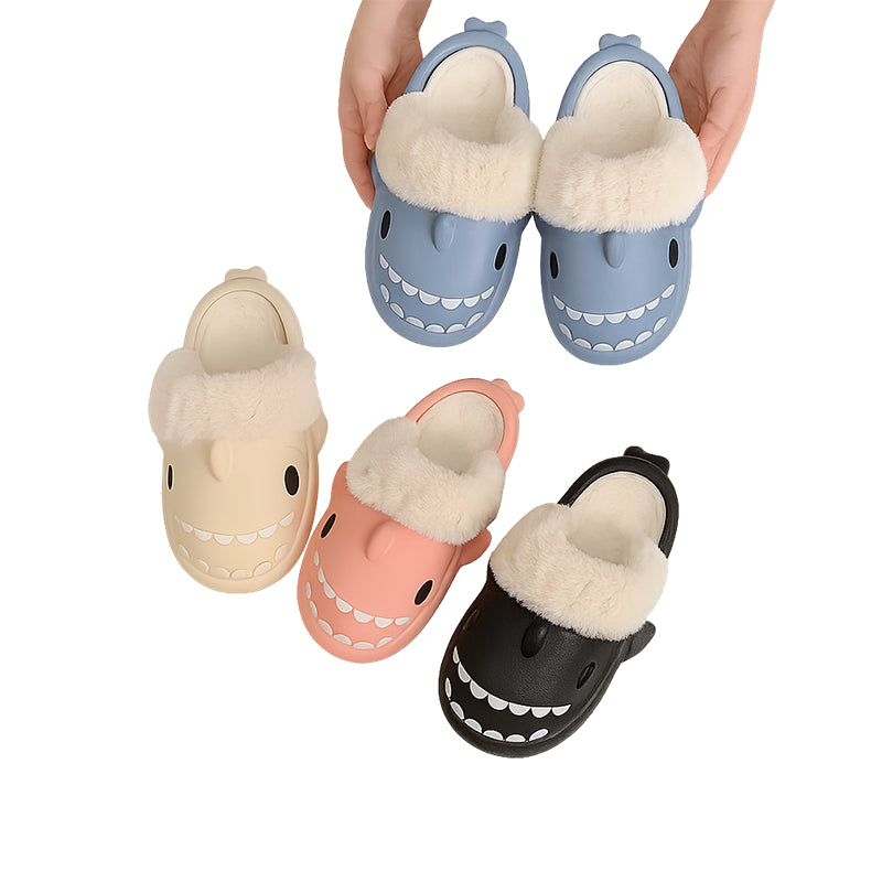 Chaussons requin moumoute