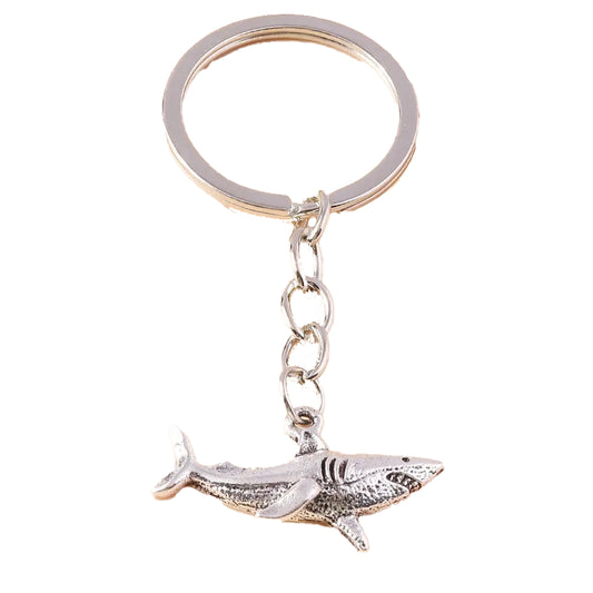 Porte-clés argent requin