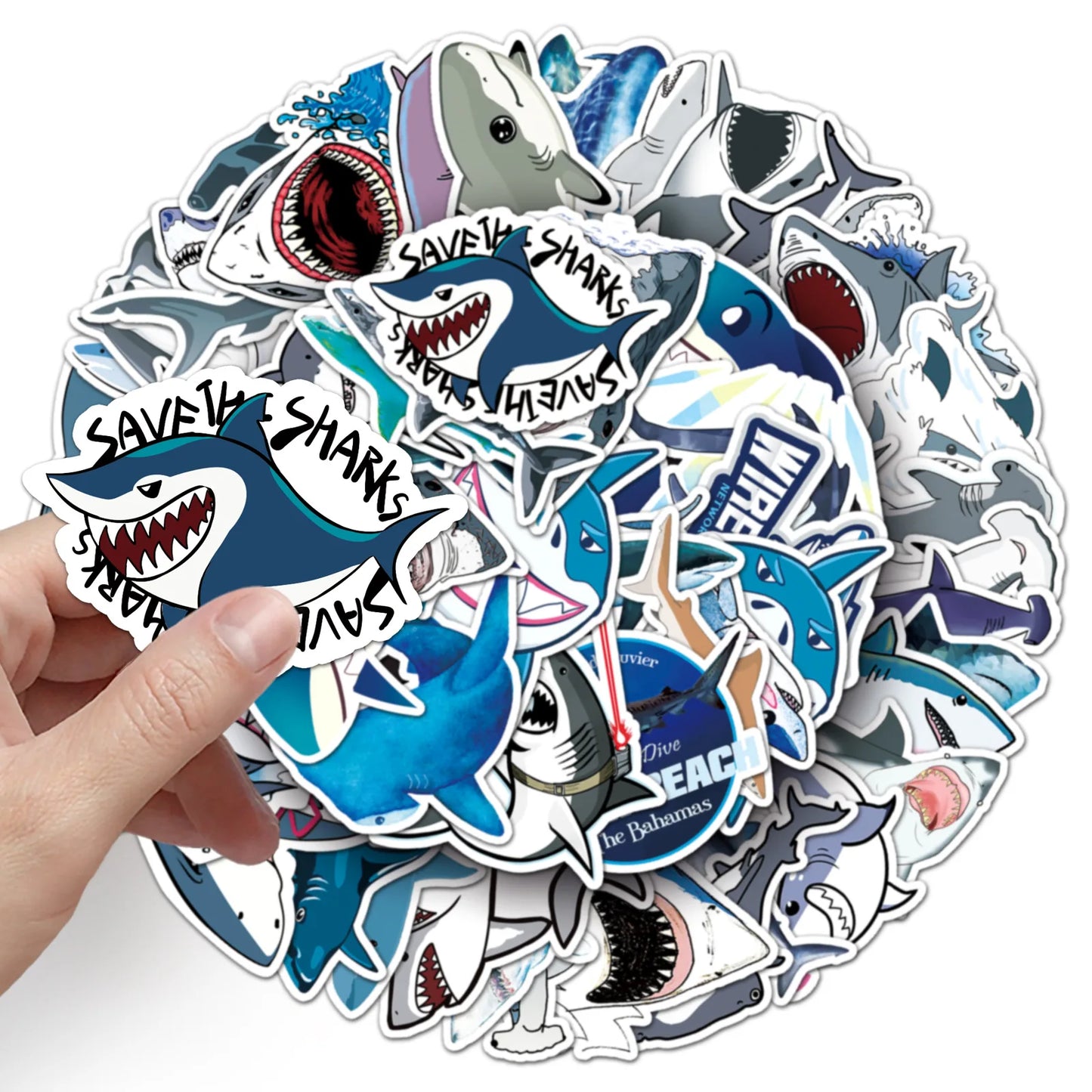 Stickers impermeables requin