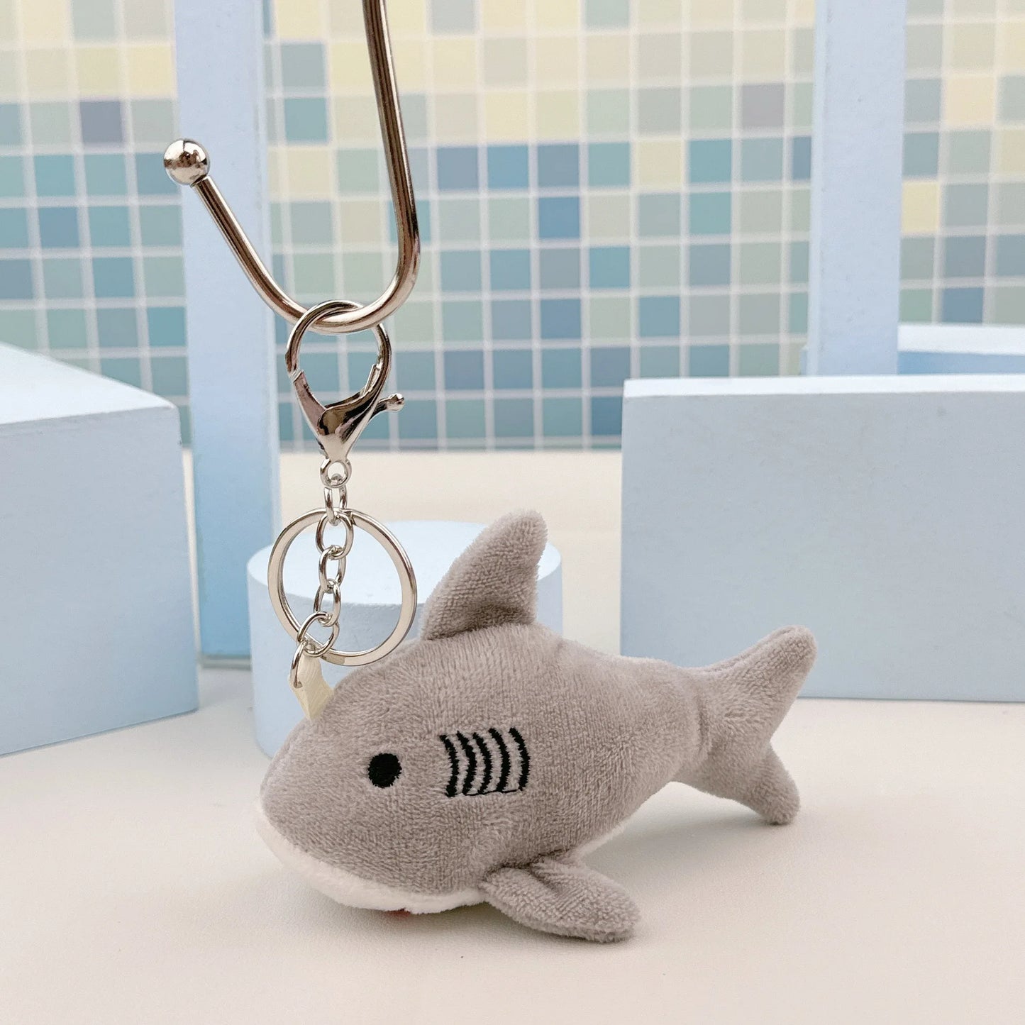 Porte-clés peluche requin