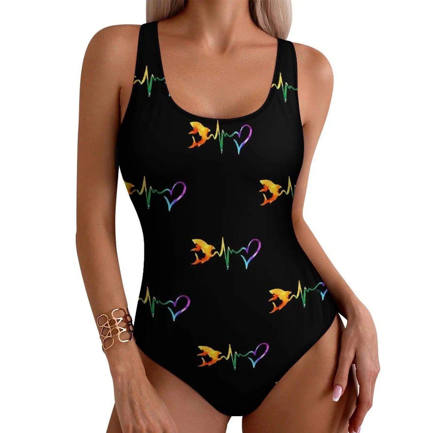 Maillot de bain 1 pièce femme imprimé coloré