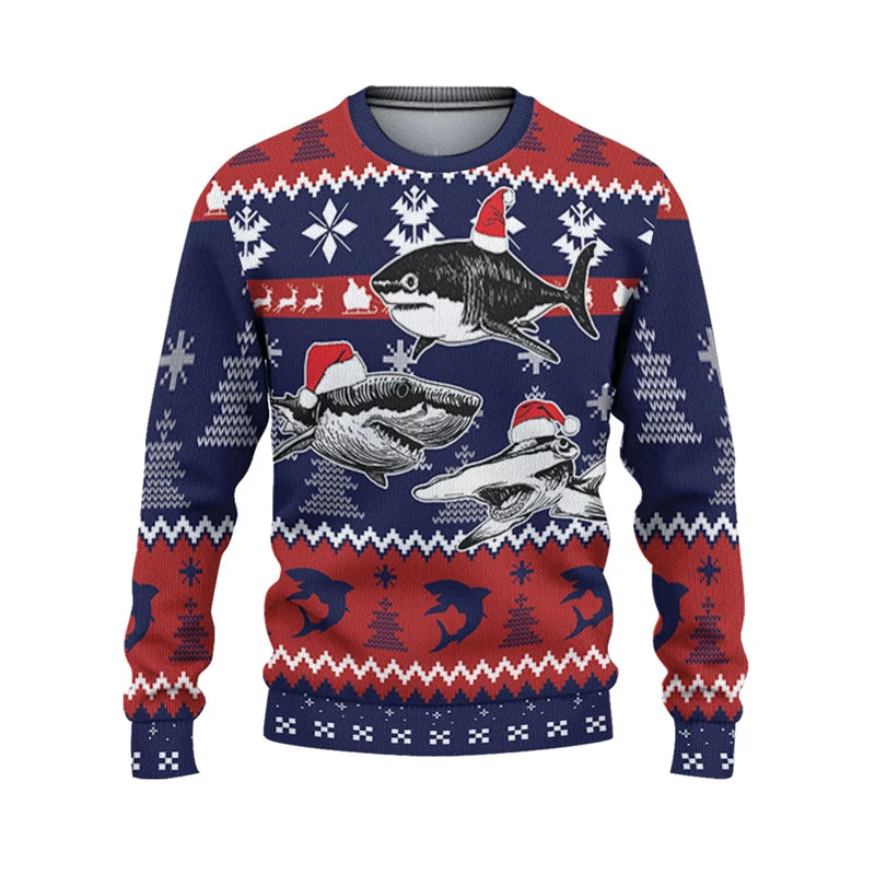 Pull requin de noël