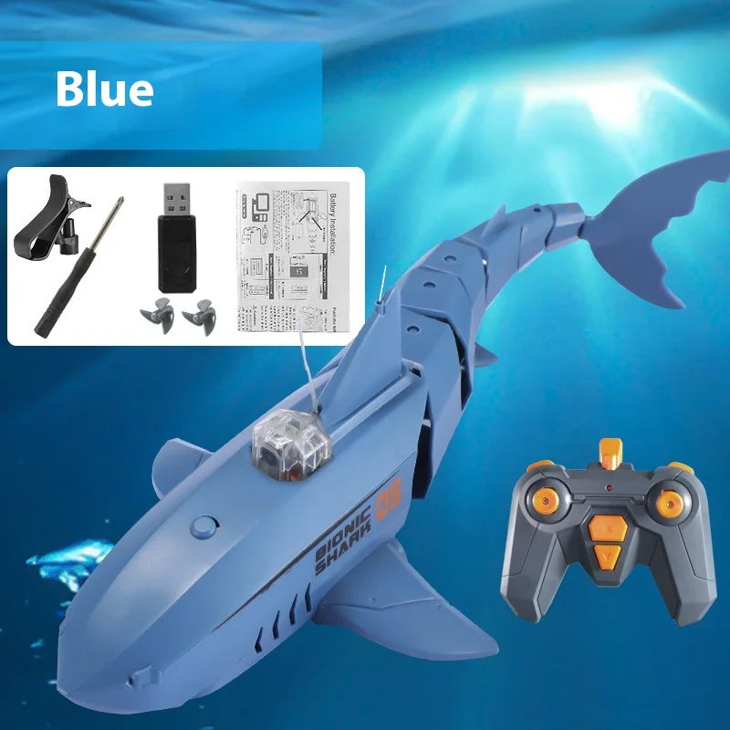 Requin télécommandé avec caméra — modèle rechargeable