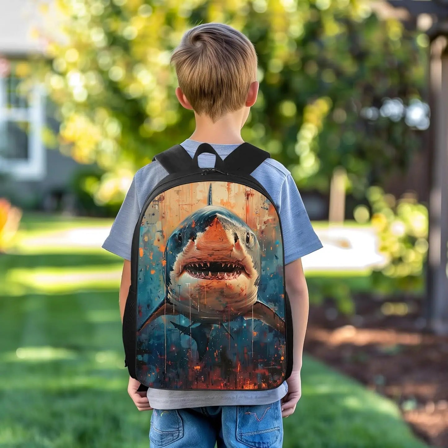 Sacs à dos requin 3d réaliste