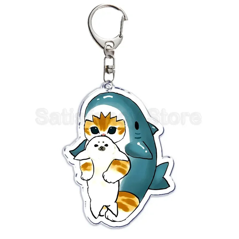 Porte-clés chat requin