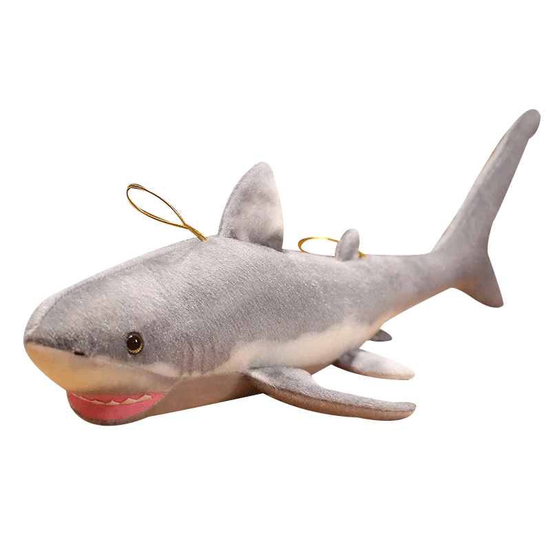 Peluche requin kawaii grise