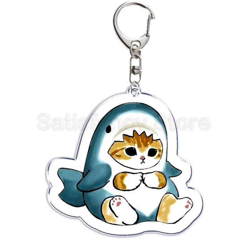 Porte-clés chat requin