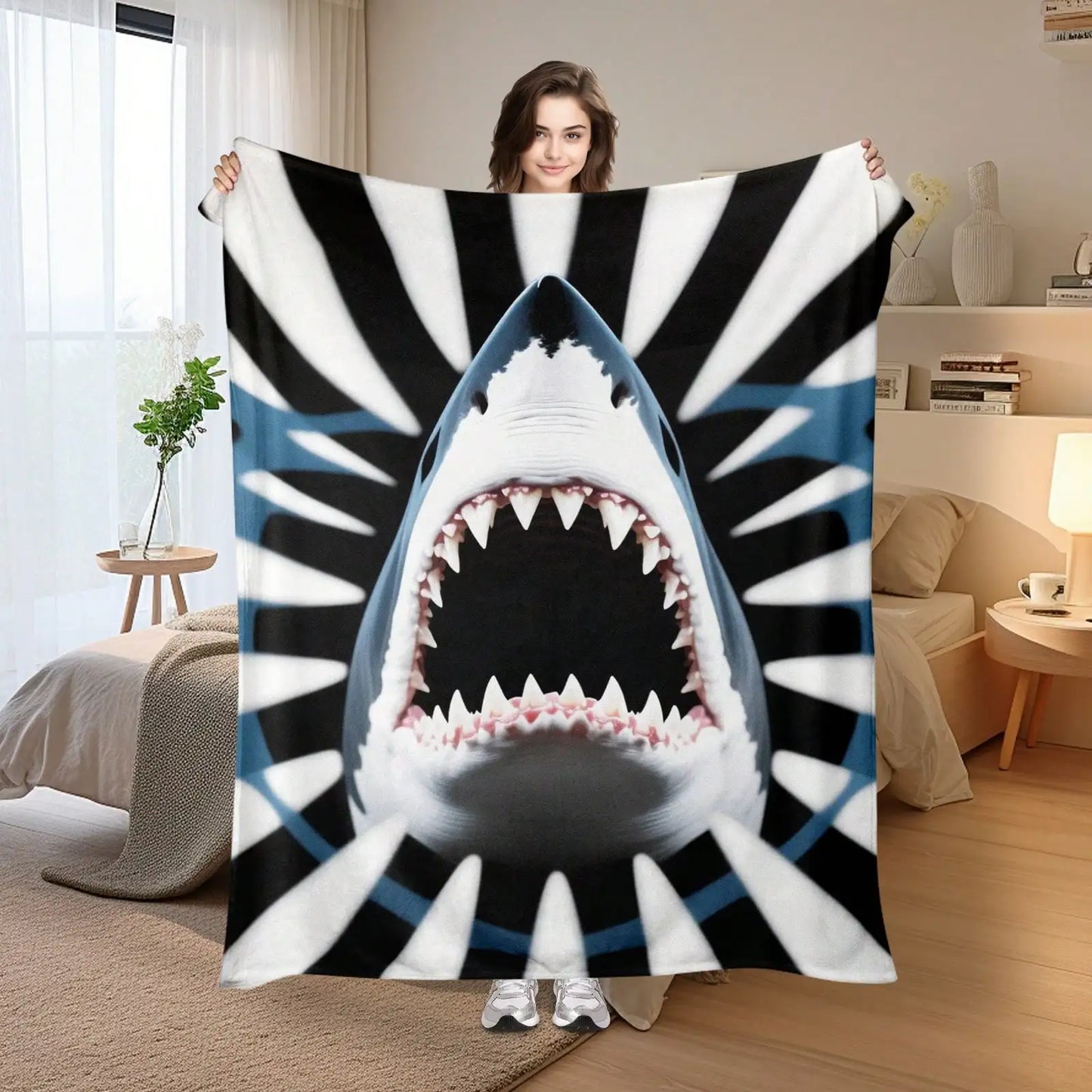 Plaid tete de requin