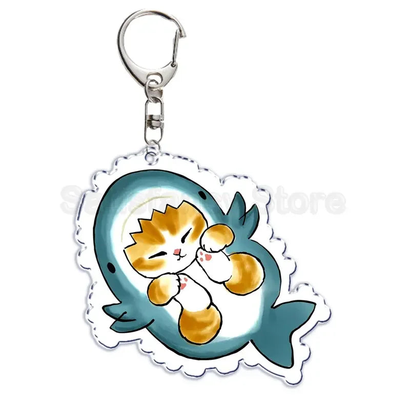Porte-clés chat requin
