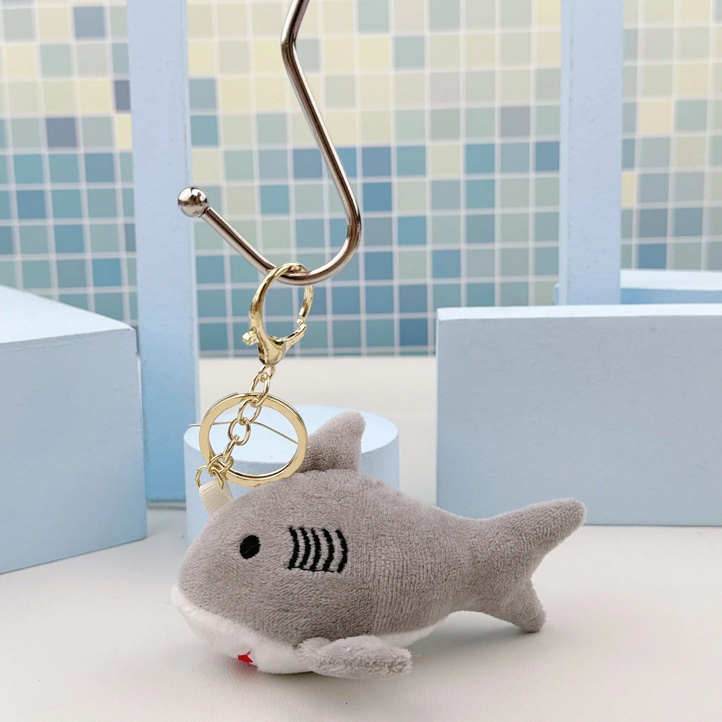 Porte-clés peluche requin