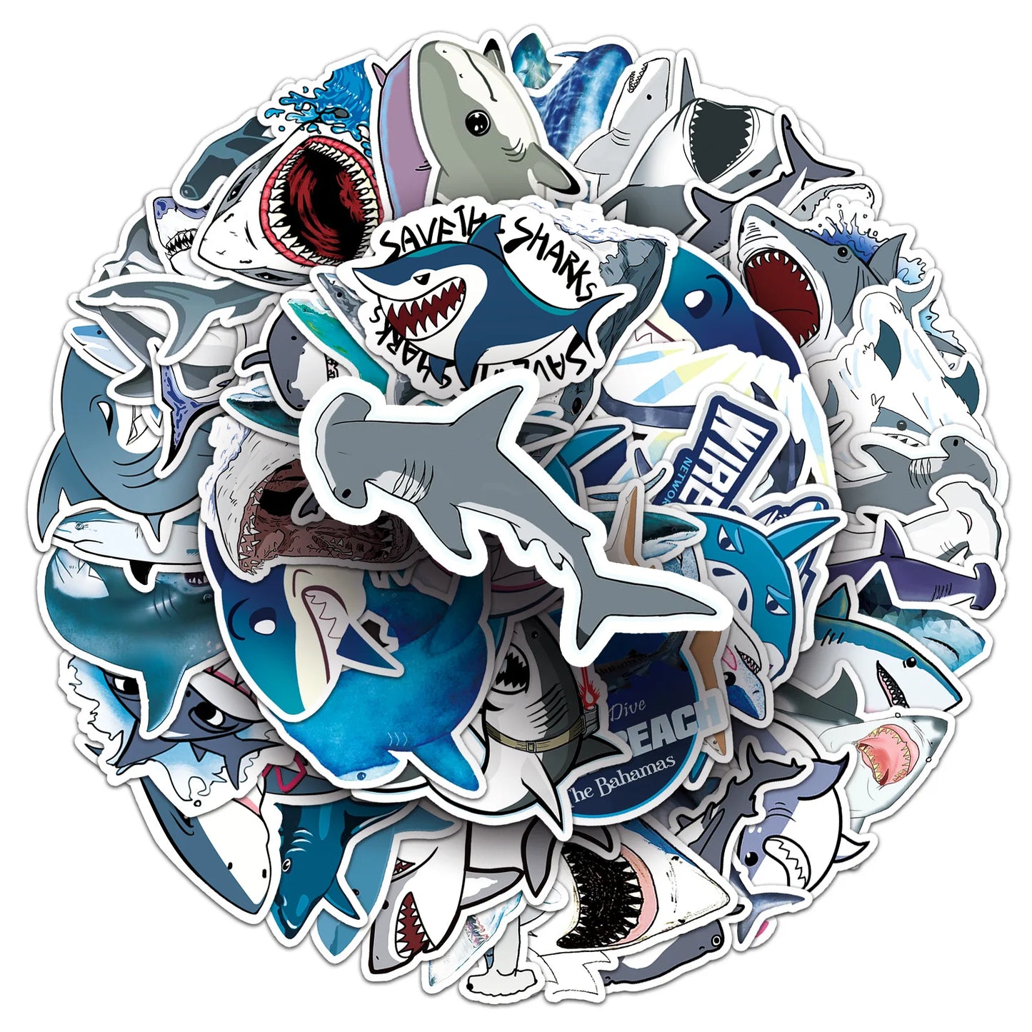 Stickers impermeables requin