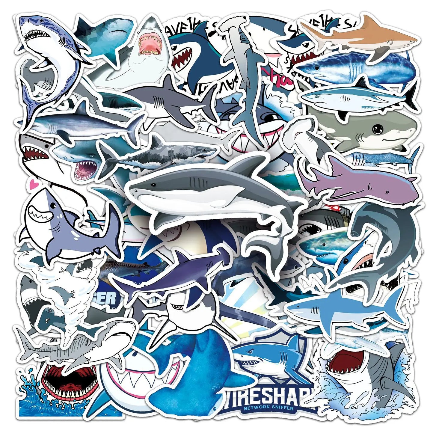 Stickers impermeables requin