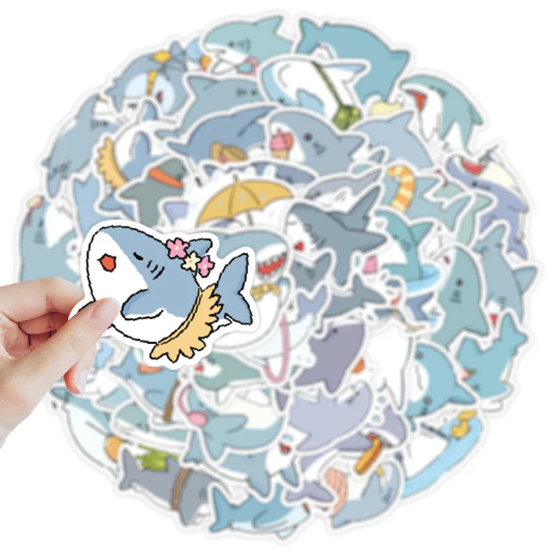 Stickers requin kawaii