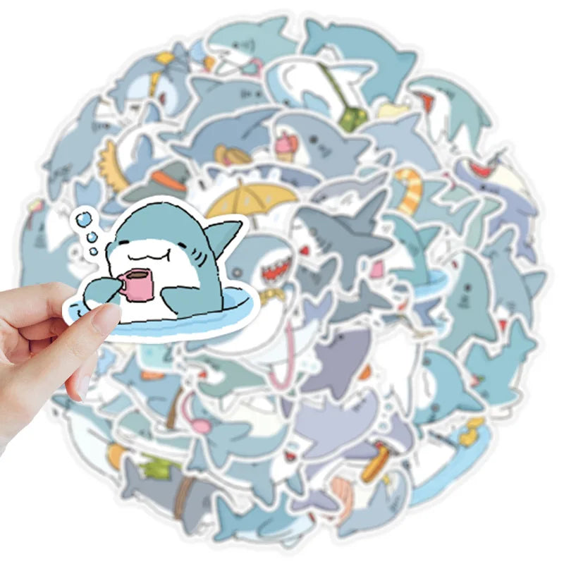 Stickers requin kawaii