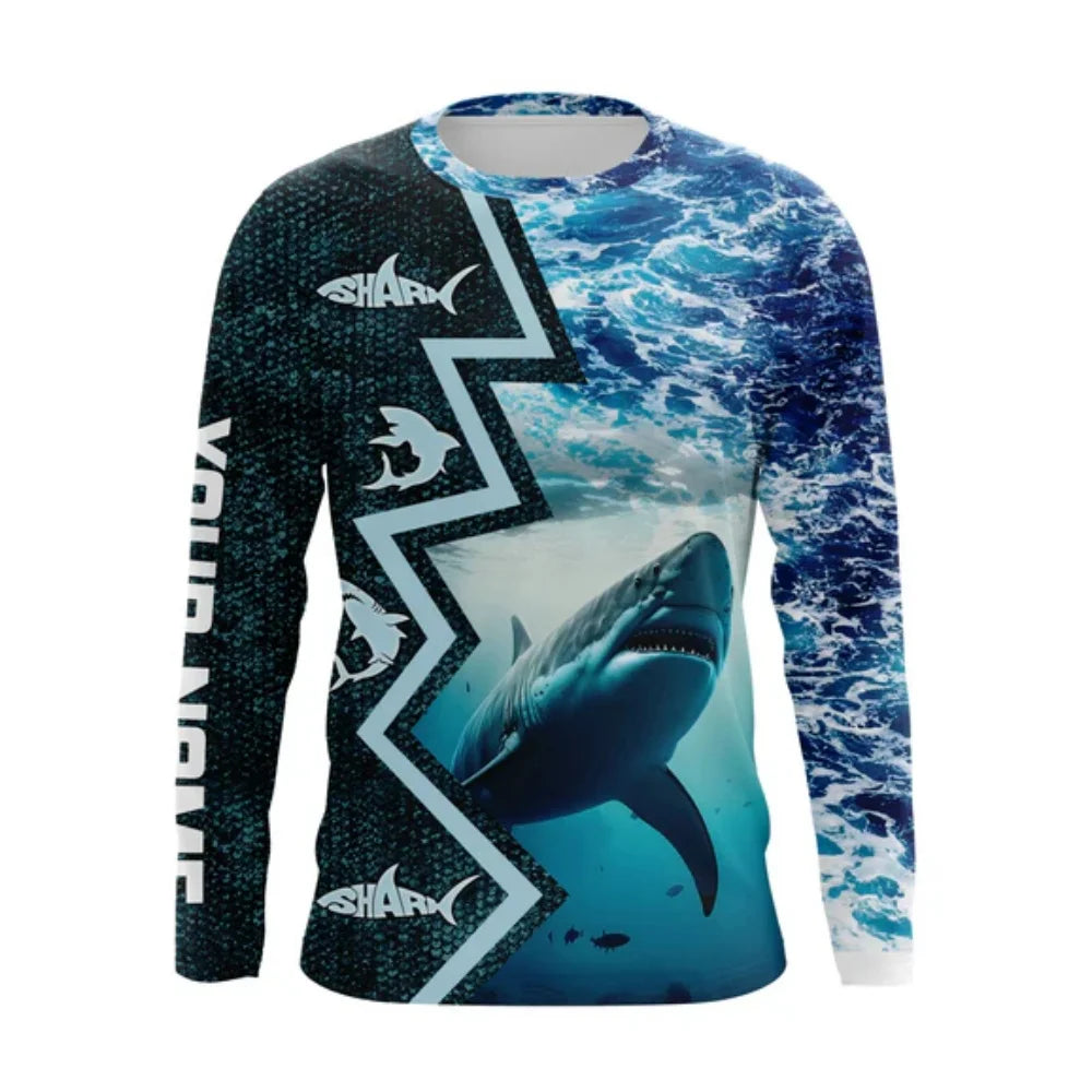 T shirt requin manches longues