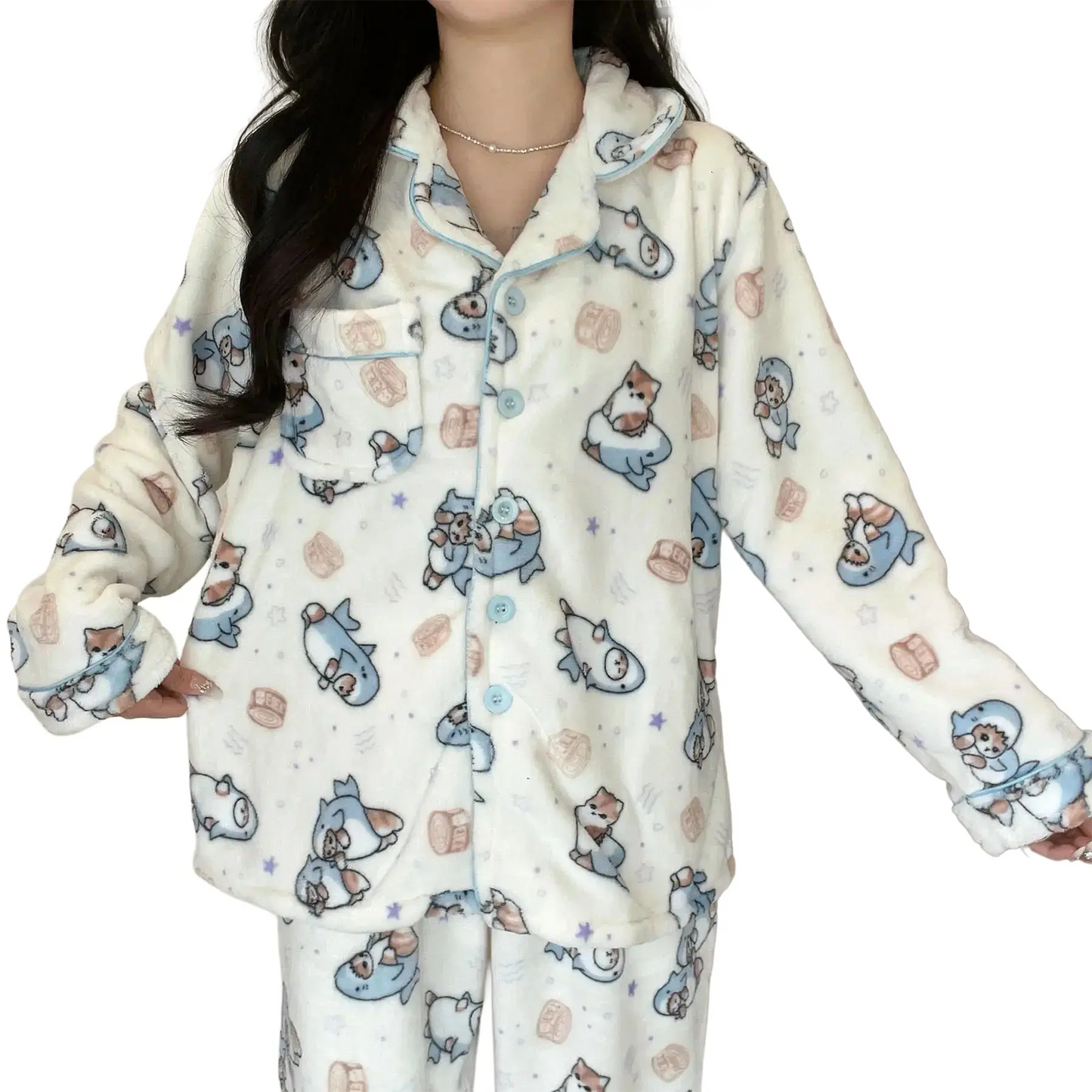 pyjama requin blanc