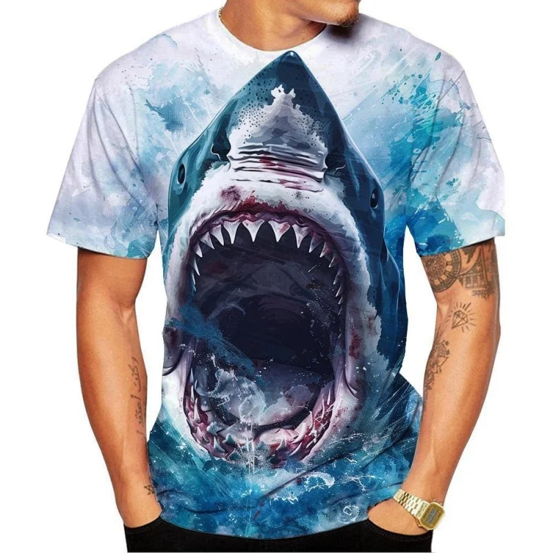 t shirt requin monstre